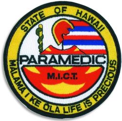STATE OF HAWAII "PARAMEDIC" Shoulder Patch